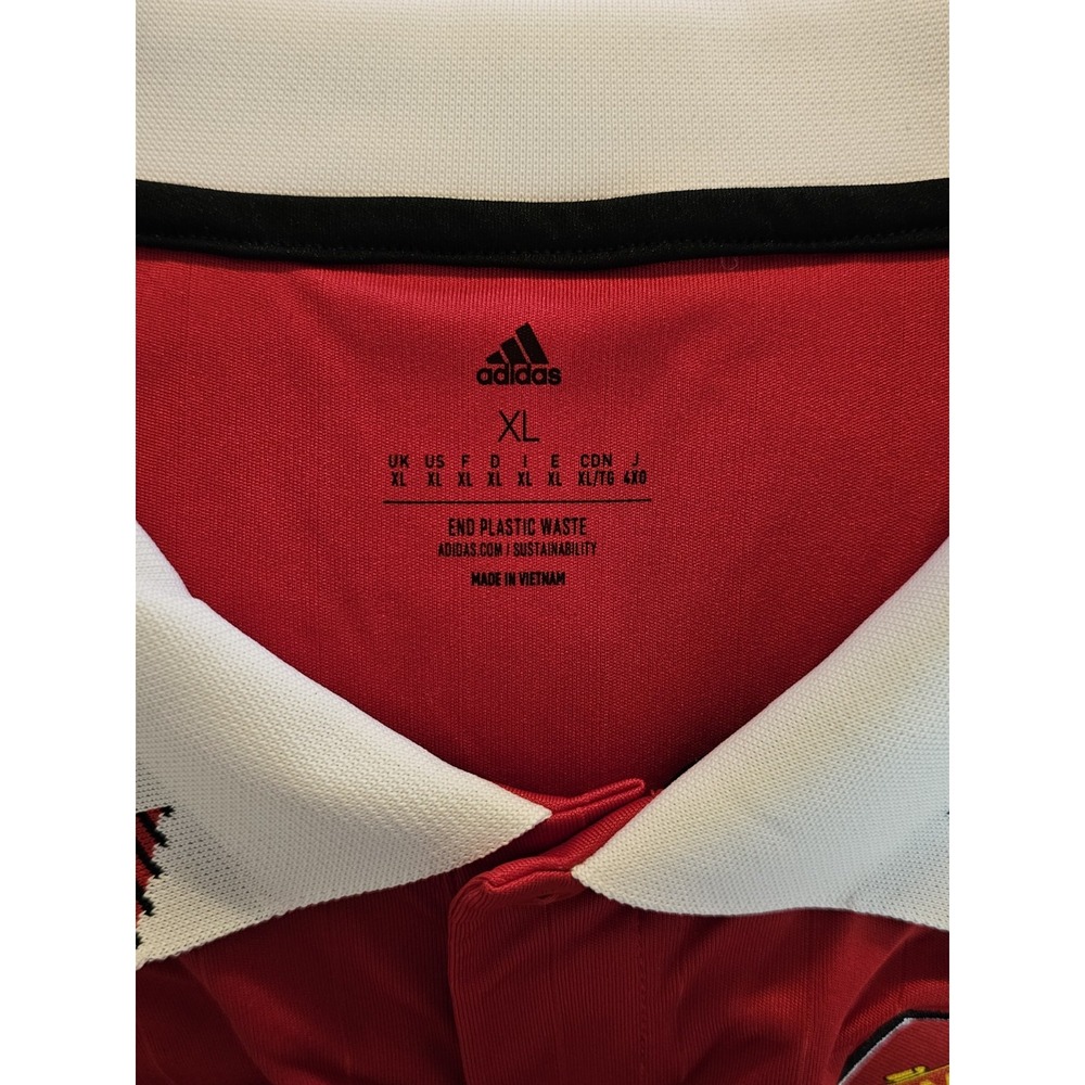 Adidas Manchester United 22 23 Home Soccer Mens Size XL H13881 Red Embroidered - Picture 5 of 7